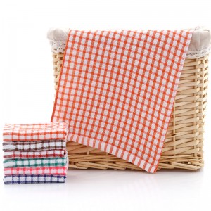 Bamboo Tea Cotton Plaid Absorbent Dish Kitchen Towel