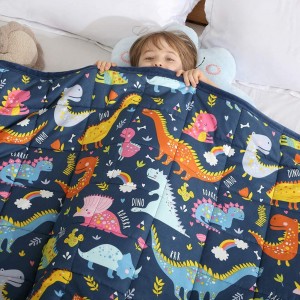 Best Seller Factory Custom Unicorn Print 36×48 Inches Sensory 5lbs Glass Beads Children Cotton Weighted Blanket for kids