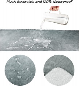 TEX-CEL ODM Polyester Reversible Weighted Light Grey Dog Waterproof Pet Blanket