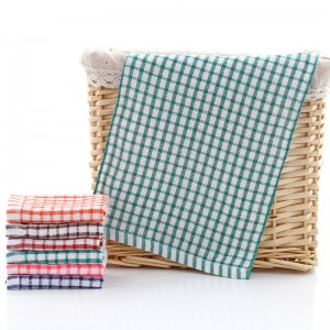 Bamboo Tea Cotton Plaid Absorbent Dish Kitchen Towel