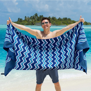 Personalised Beach Towel With Logo Custom Printed Sublimation Beach Towel oversized Sand Free microfiber beach towel