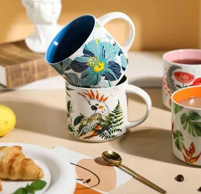 The flower and bird mug