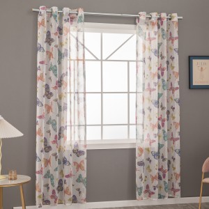 Butterfly Printed Curtain Screen Finished Curtain Yarn