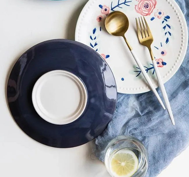 Creative hand-painted fresh dinner plate for four seasons