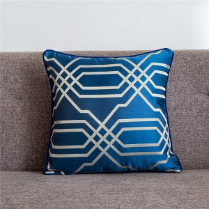 Cushion Pillow Geometric Design Throw Pillow Cover With Piping 45X45cm Cushion Covers Decorative Home