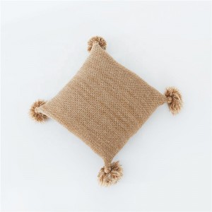 Factory Price Home Knit Decorative Couch Pillow Cushion With Tassel