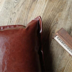 Faux Leather Sofa Pillowcase Industrial Style Bar Soft Accessories Leather Sofa Pillow