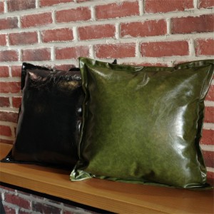 Faux Leather Sofa Pillowcase Industrial Style Bar Soft Accessories Leather Sofa Pillow