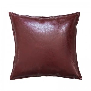 Faux Leather Sofa Pillowcase Industrial Style Bar Soft Accessories Leather Sofa Pillow