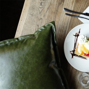 Faux Leather Sofa Pillowcase Industrial Style Bar Soft Accessories Leather Sofa Pillow