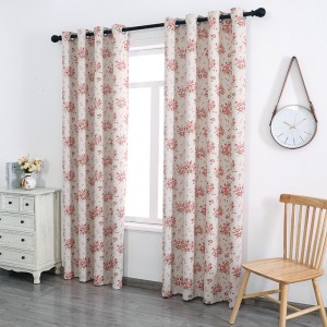 Floral Printed Window Curtain blackout curtain for hotel living room bedroom