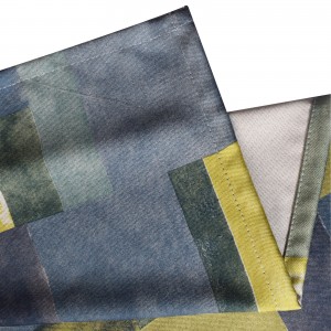 Geometric printing curtains 3d punching curtain customization