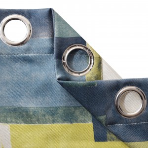 Geometric printing curtains 3d punching curtain customization