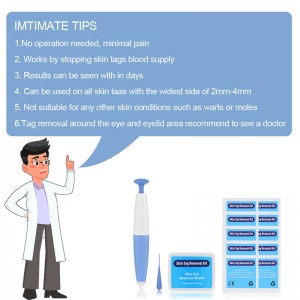 Auto Band Non Toxic Face Care Mole Wart Tool For Small To Medium Blue Skin Tag Removal Kit With Cleansing Swabs Home Use Adult