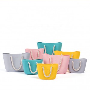 Silicone beach bag women’s shoulder bag fashion all-match storage bag