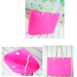Silicone beach bag women’s shoulder bag fashion all-match storage bag