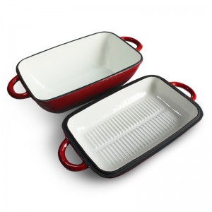 European style stew cast iron enamel soup pot steak frying pan
