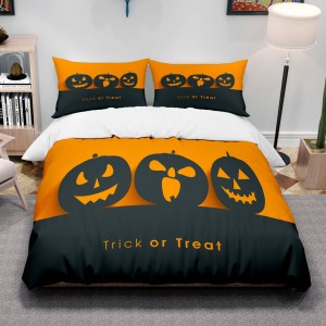 Wholesale Halloween Theme Pattern Bed sheets Sets Bedding Designers Sheets Bedding Set Cartoon Pattern Print Duvet Cover sets