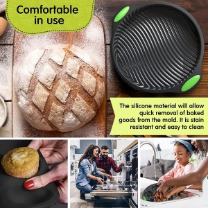 5 Pieces Silicone Bakeware molds Set cookie sheet mini muffin loaf bread baguette Toast pan dishes baking trays