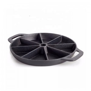 Pre-seasoned Cast Iron divisional bakewarewedge pan8 divided pie pan