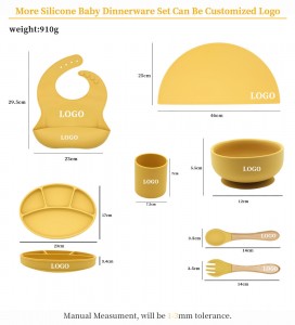 Food Grade Non toxic Silicone Anti Spill Bid Silicone Bowls And Plates Silicone Baby Dinnerware Sets