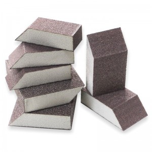 Oblique angle black High Density Foam Abrasive Tool Sponge Sanding