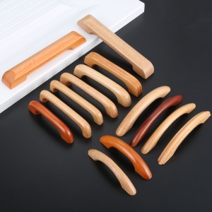 Wood Handle Pull with Screws Custom Kitchen Cabinet Cupboard Door Drawer Knob Furniture Hardware