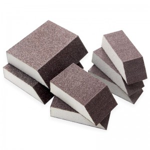 Oblique angle black High Density Foam Abrasive Tool Sponge Sanding