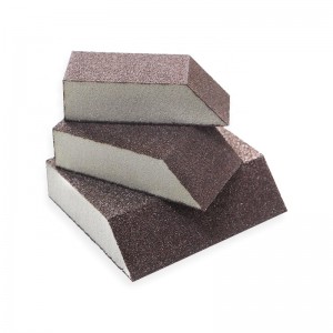 Oblique angle black High Density Foam Abrasive Tool Sponge Sanding