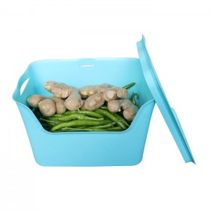 plastic nesting and stacking bins storage tote large container with lid for daily necessities and office supplies