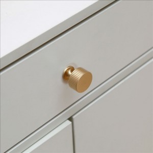 Gold Knobs for Dresser, Brushed Brass Cabinet Knobs Round Kitchen Hardware Handle Pulls