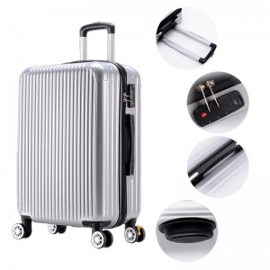 new design zipper high quality luggage travel hard shell trolley case low MOQ waterproof portable safety carry on suitcase