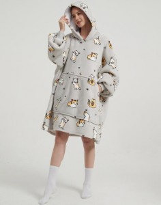 Soft And Comfortable Hot Sale blanket With Sleeves hoodie Blanket