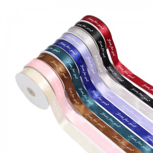 Handmade Printed Polyester Satin Ribbon Bow Craft Wedding Party Decoration Gift packaging Accessories