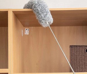 Flexible extendable telescopic cobweb microfibre clean feather duster extending brush