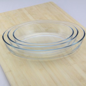Oven Microwavable Safe Bakeware Pans Pyrex Borosilicate Glass Baking Tray Dish Set