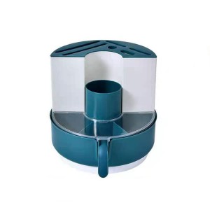 Organizer Supplier Rotating Display Rack Knife And Chopsticks Multifunction Kitchen Storage Rack With Spice Storage