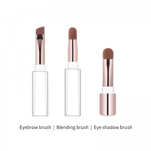 Spot 3 in 1 skin tone telescopic makeup Brush portable makeup brush beauty makeup tool Mini eye brush