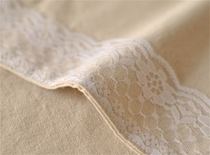 Wholesale banquet decoration cheap plain with lace jute dining table runner
