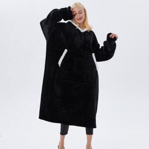 100% Polyetser Luxury Blanket Hoodies Wearable Blanket Sleeves Women Oversized Hoodie Sublimation Hoodie Blanket