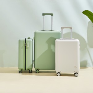 Aji luxury fashion designed aluminum trolley suitcase lightweight business travel pink luggage set on wheels