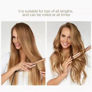 Welcomed twisted flat irons gold 360 degree rotate ceramic quick straightener curler hair care tools