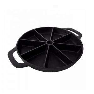 Pre-seasoned Cast Iron divisional bakewarewedge pan8 divided pie pan
