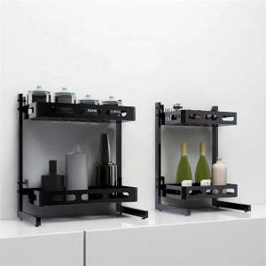 Foldable Aviation Aluminum Super Lightweight 2-3 Tier Kitchen Spice Rack Storage Organizer
