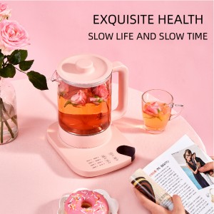 1.8L Multifunction smart kettle white pink tea pots High Borosilicate Temperature Adjustable Fast Boil Cordless Electric Kettle