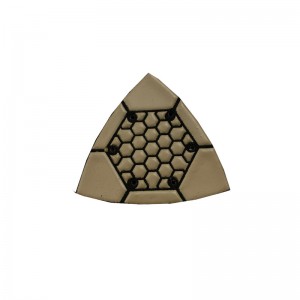 Triangle Dry Flexible Abrasive Tool Triangular Resin Diamond Polishing Grinding Pad 25 Cm For Stone Marble Terrazzo Ceramic