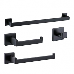 hot sale shower room square design sus304 stainless steel 4pcsset bathroom accessories set