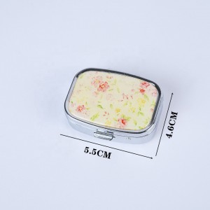 Low Price Customized Color ABSElectroplatingGlass Mirror Mini Travel Storage Box for Makeup tool