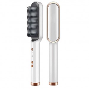 Hot Hair Straighteners Brush Women Hair Styler Curling Iron Electric Hot Comb Straightener Fast Heating Curler Hair Caring Tools