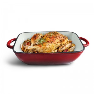 European style stew cast iron enamel soup pot steak frying pan